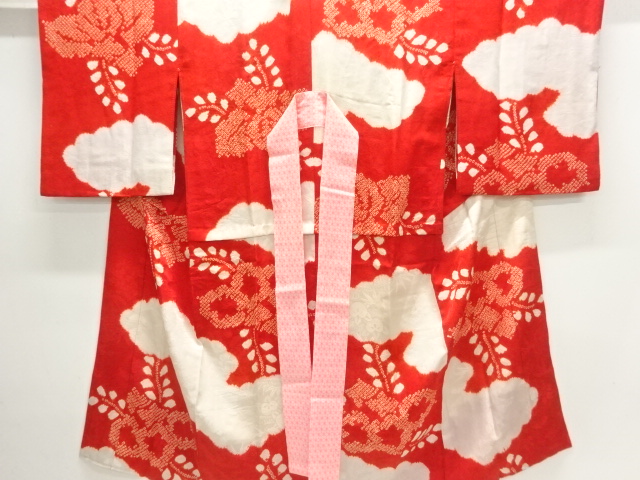 JAPANESE KIMONO / ANTIQUE JUBAN / SILK / MON KINSHA / SHIBORI / PAULOWNIA
